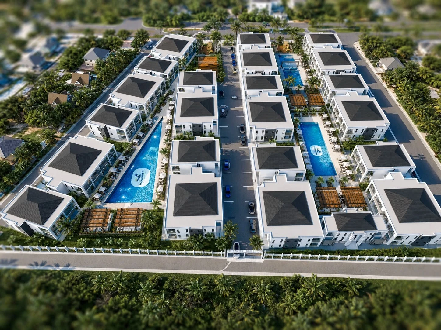 Resort and campsite masterplan visualization